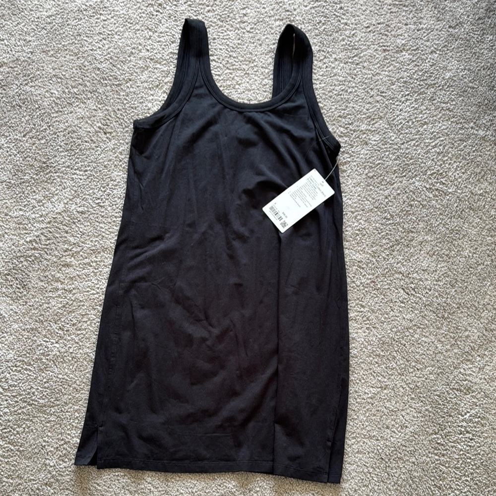 NWT black lululemon cotton scoop athletic dress